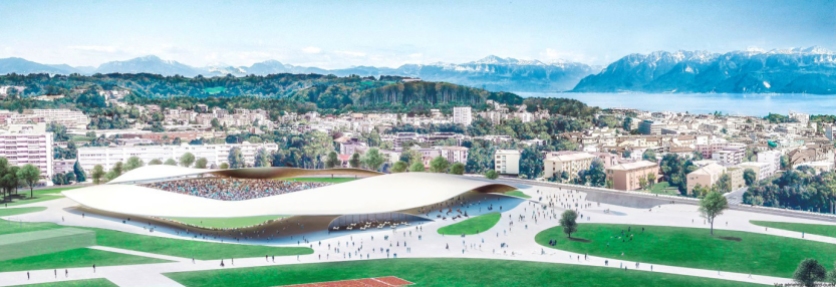 Lausanne FC stadium, SANAA - competition render V