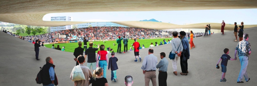 Lausanne FC stadium, SANAA - competition render
